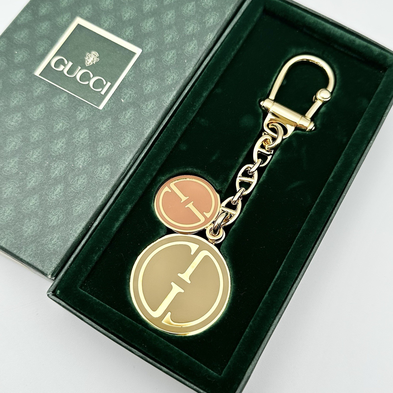 GUCCI Vintage '90 Key Ring Chain Charm