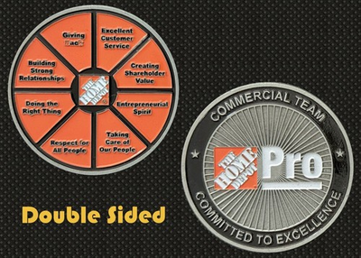 #ad The Home Depot Pro Commercial Team Core Values Challenge Coin 4#I $29.74