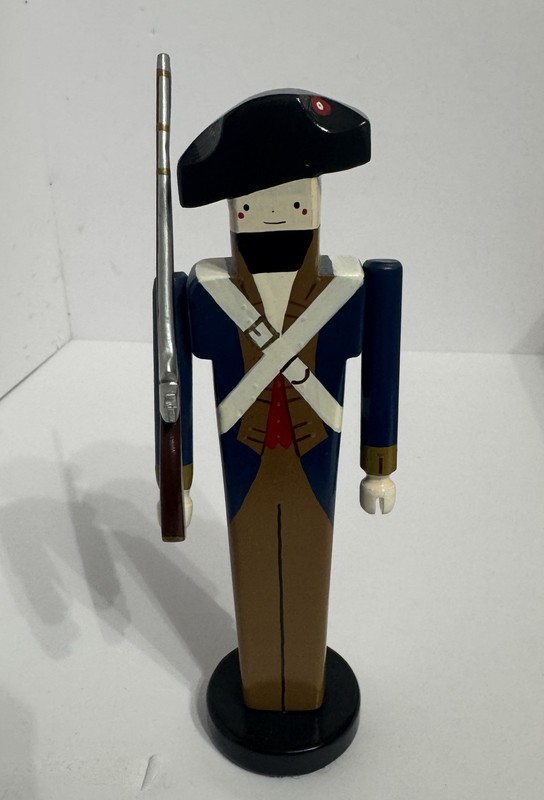 Patrick Jacobs Figurine Wooden Christmas Soldier Rifle HMS 7" + Tall