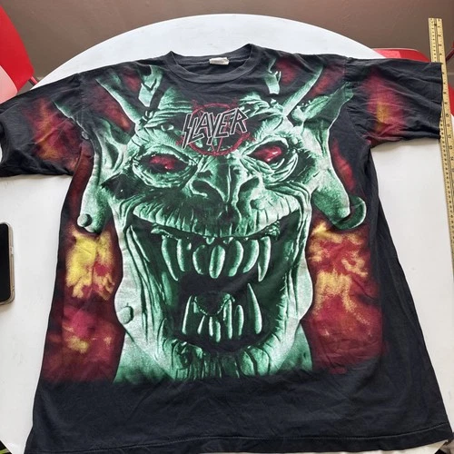 Slayer All Over Print Shirt Vintage vintage concert t-shirt, vintage, single stitch, B+ condition