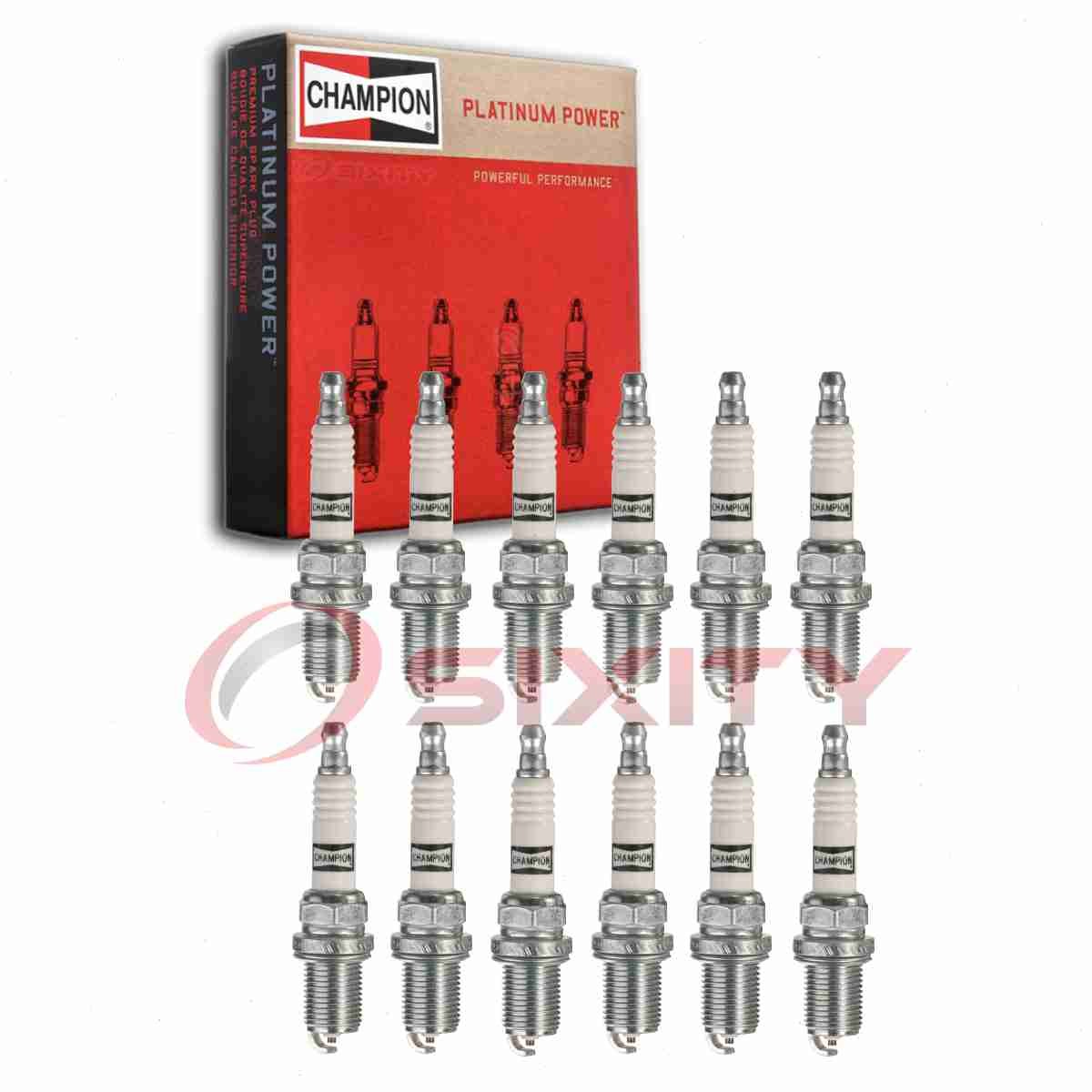 12 pc Champion Platinum Spark Plugs for 2001-2005 Mercedes-Benz C320 3.2L V6 pv