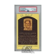 Joe Medwick Autographed HOF Plaque Postcard - PSA/DNA