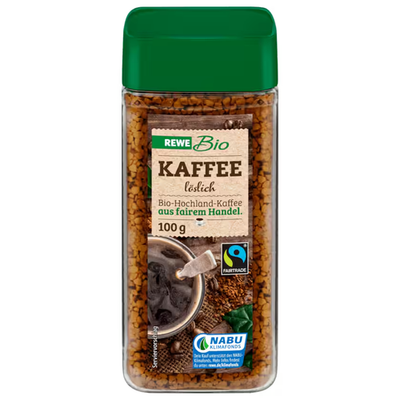 Rewe Organic Instant coffee Fair Trade100g /3,5 Oz New from Germany | eBay