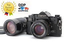 2Lens MINT Canon A-1 A1 Black 35mm Film camera New FD NFD 50mm f1.4 From JAPAN