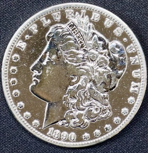 1890-O Morgan Silver Dollar $1 New Orleans AU Details Polished Cleaned Coin
