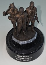 Franklin M Vietnam War Sculpture “Our Sons,Our Brothers,Our Friends” Glass Dome