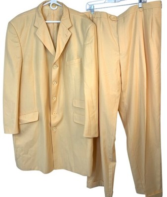 VTG Valentino Ferrel Italy Mens 2-Piece Suit Size 50 Cuffed Pleated GUC RZ10411