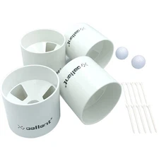 XCELLENT Golf Green Cups Plastic Putting Green, 2pcs Practice Balls, 10pcs Te...
