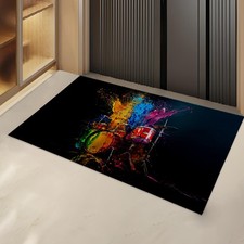 Colorful Drum Set Indoor Door Mat Floor Rug Non-Slip Entryway 17x29.5