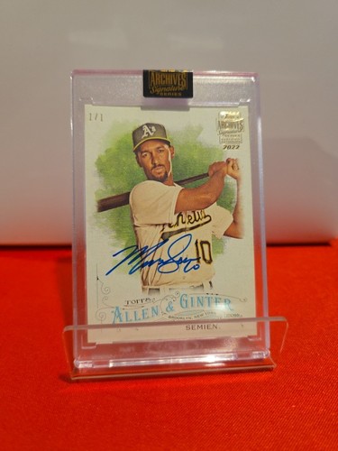 2022 Topps Archives Signature Series Marcus Semien 2016 Allen & Ginter 1/1 Auto
