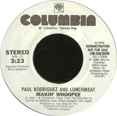 Paul Rodriguez - Makin' Whoopee - Used Vinyl Record 7 - Promo - G8100z