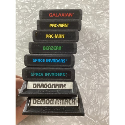 Lot of 8 Atari Video Game Cartridges Pac Man Space Invaders Dragonfire - Picture 6 of 6