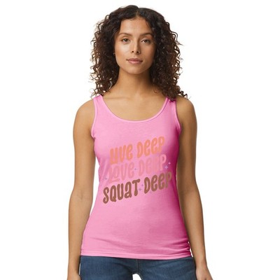 Live Deep Love tiefes Damen Trägertop Tanktop Kniebeuge Fitnessstudio Geschenk für sie