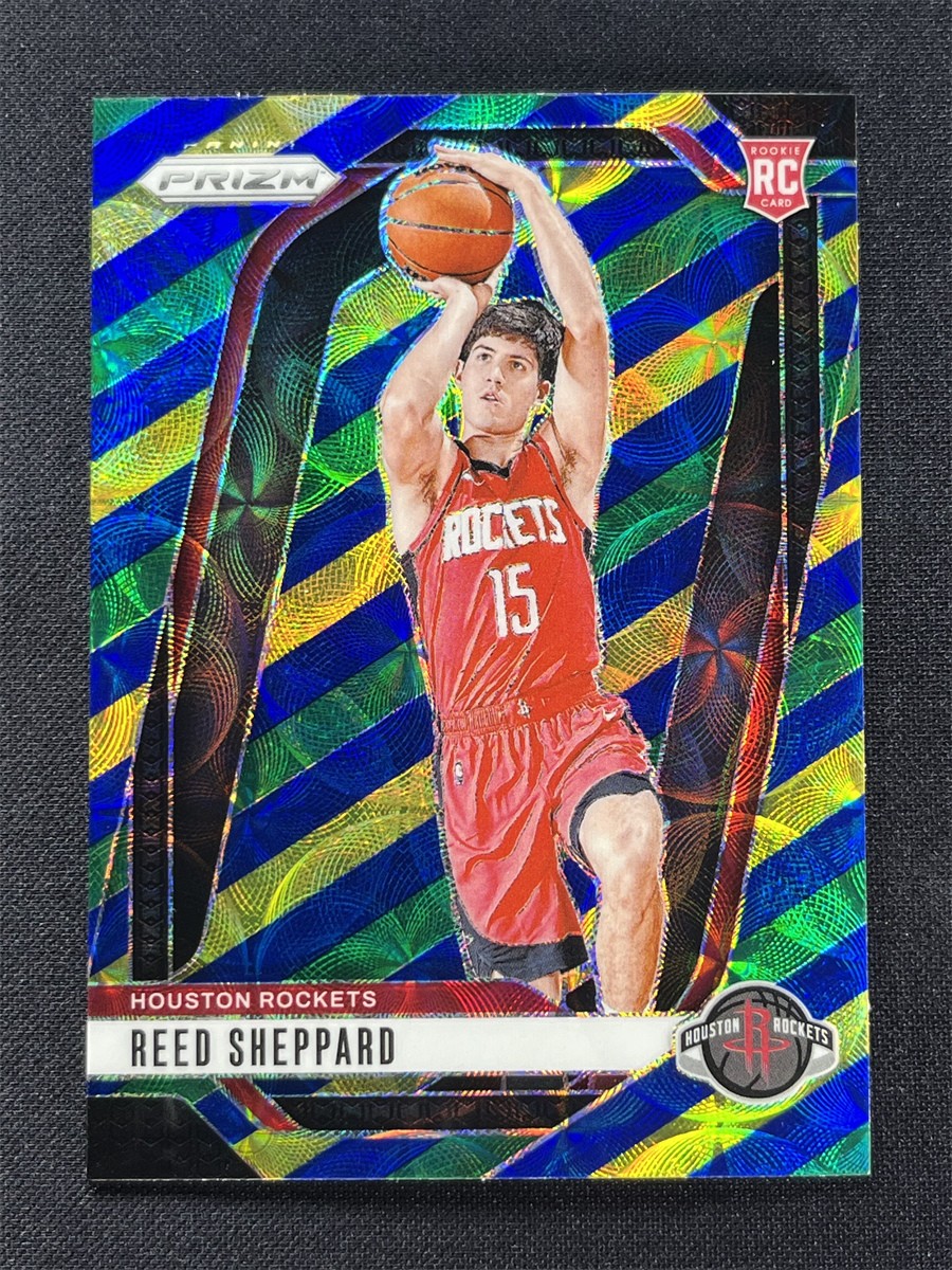 2024-25 Panini Prizm Reed Sheppard Blue Yellow Green Choice Prizm Rookie RC #268