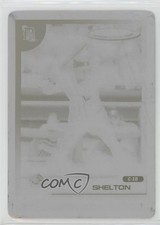 2005 Topps Total Printing Plate Black Front 1/1 Chris Shelton #387 1h1