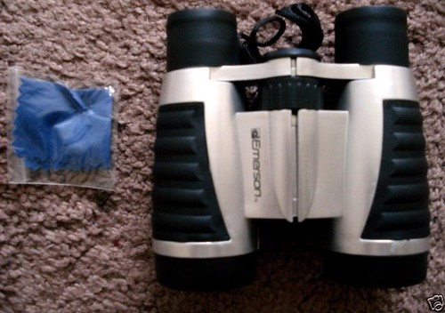 EMERSON COMPACT UV RUBY COATED BINOCULARS,WITH FOCUS WHEEL,NECK STAP,CARRY POUCH - Picture 9 of 12