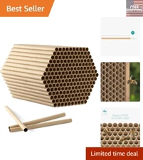 Solitary Bee Nesting Tubes Pack - 200 Eco-Friendly 6" x 5/16" for Bug Houses