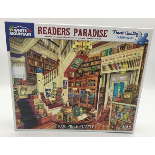 White Mountain Puzzles Reader's Paradise 1000 Large Piece Jigsaw Puzzle #1244 - Afbeelding 1 van 7