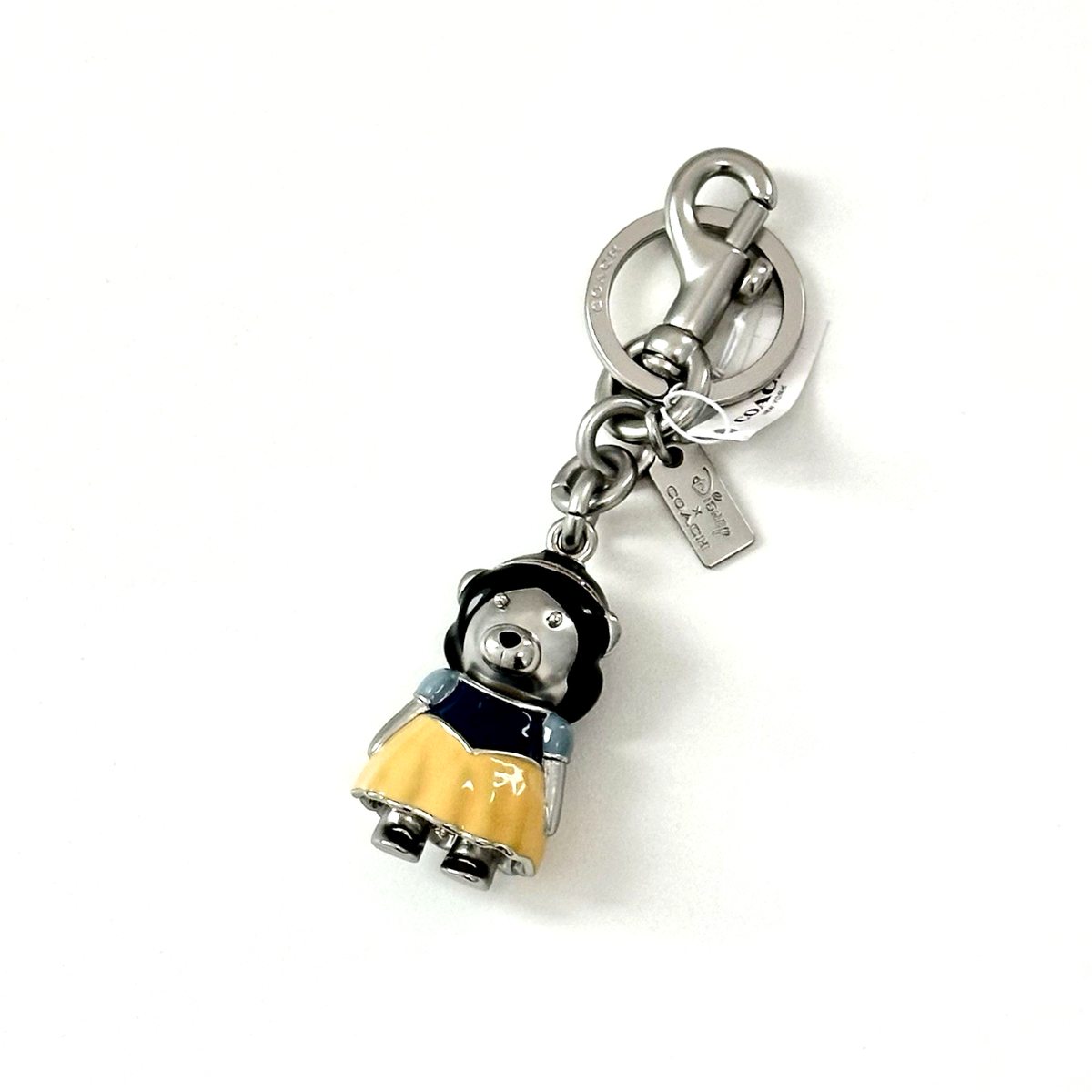 Coach x Disney Multicolor Metal Enamel Snow White Bear Bag Charm