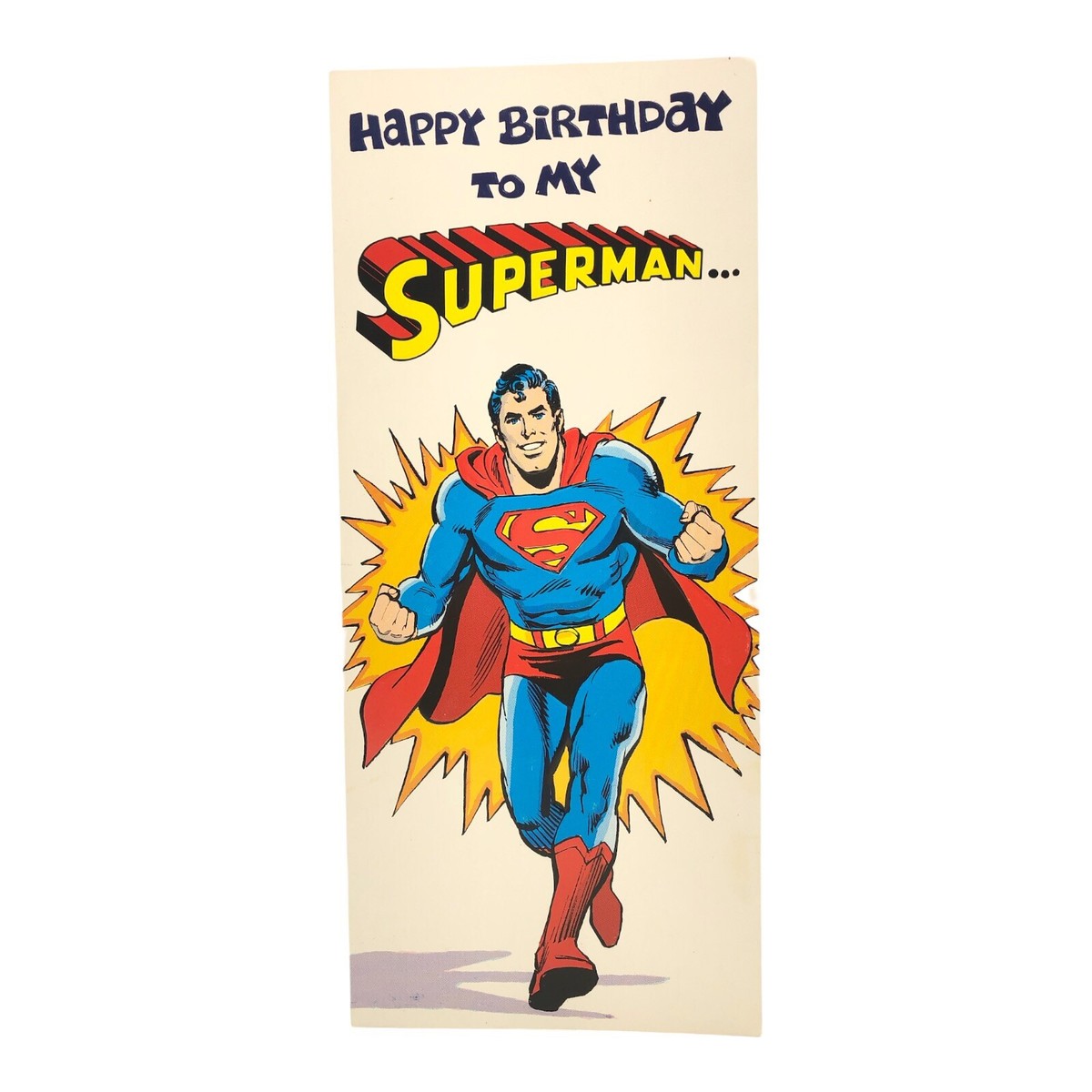 Vintage Birthday Greeting Card DC Superman & Friends Original