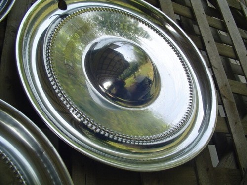 1951 1952 CHRYSLER NEW YORKER HUBCAPS WHEEL COVERS CENTER CAPS ANTIQUE VINTAGE - Picture 9 of 17