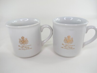 NEW Gevalia Kaffe Coffee Mugs By Appointment to His Majesty King of Sweden White