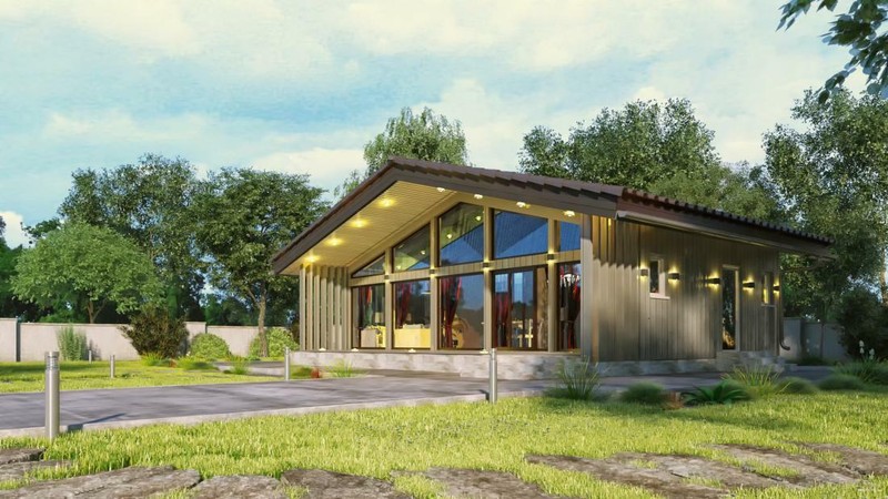 745 SQ.FT ECO SOLID TIMBER AIRTIGHT PANEL HOUSE KIT MASS WOOD (CLT) HOME PREFAB