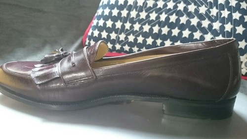 Mezlan Almansa Burgundy Tassel Loafer Vero Cuoio Handmade Men Shoes Sz 11 1/2 B - Picture 6 of 12