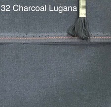 Cross Stitch 32 count Lugana even weave Zweigart Charcoal dark grey blackboard