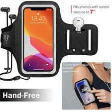 For iPhone17 16 15 Samsung Armband Case Sports Gym Running Arm Band Phone Holder