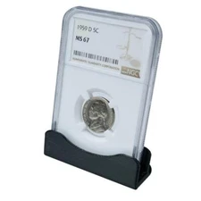 (5) PCGS Coin Slab Holder Display Stand NGC Coins Holders Case Storage Plastic