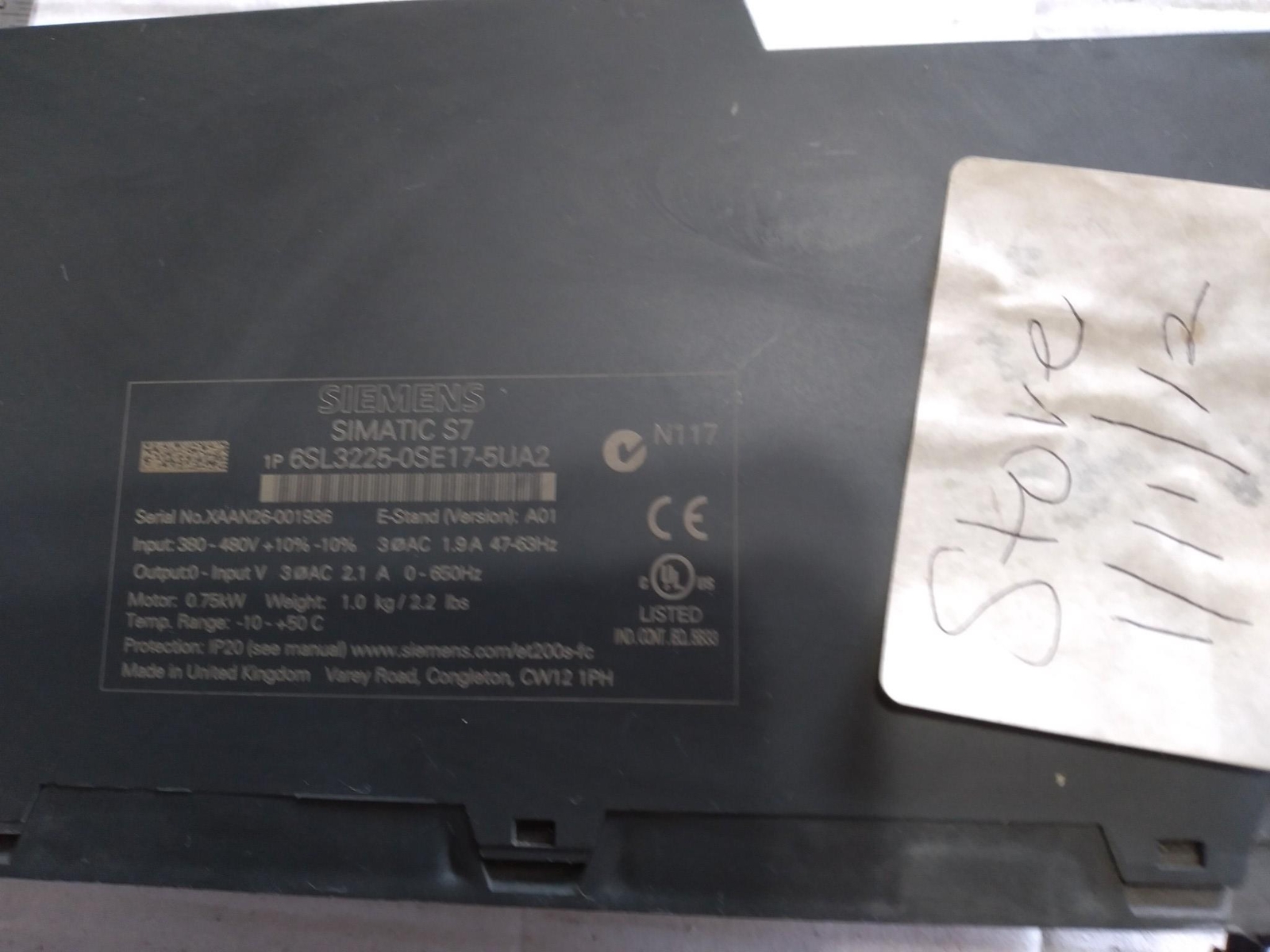Siemens 6SL3225-0SE17-5UA2 SIMATIC IPM25 Power Module 0.75kW 380-480V 3 Phase