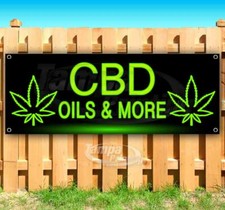 CBD OILS AND MORE Advertising Vinyl Banner Flag Sign Many Sizes USA THC