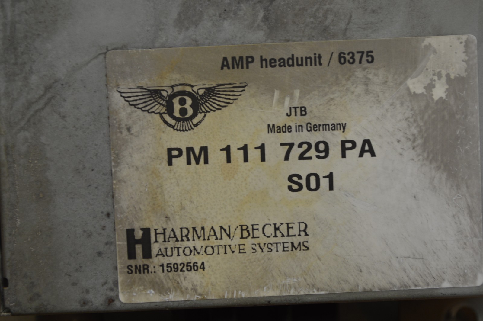 2006 BENTLEY ARNAGE T AUDIO AMPLIFIER AMP SOUND SYSTEM CONTROL UNIT PM111729PA