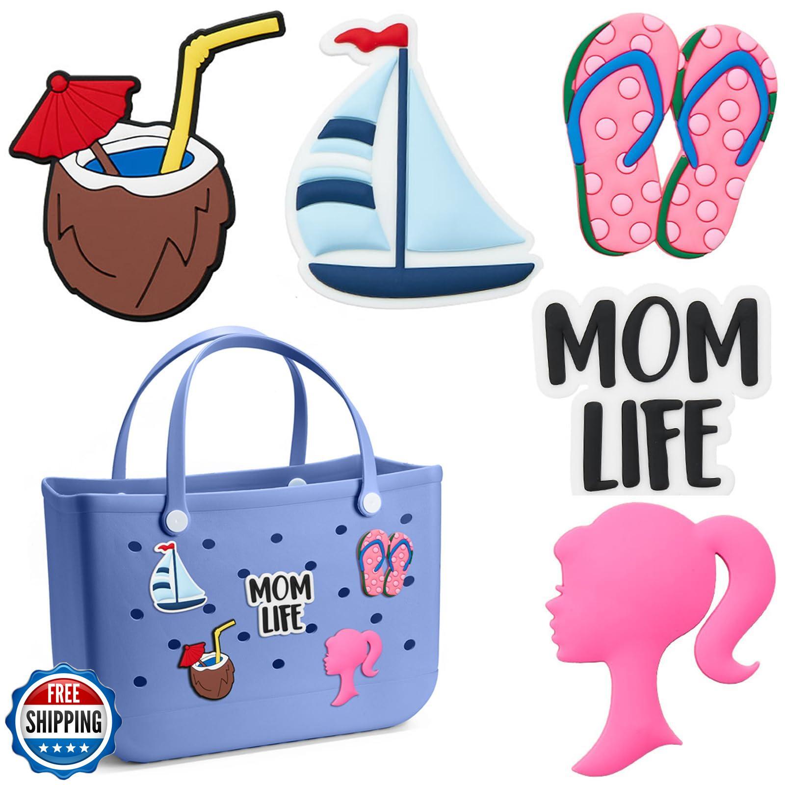 DEVPSISR Rubber Beach Bag Charms DIY Bogg Bag Accessories Lei Lovely Multiple Styles