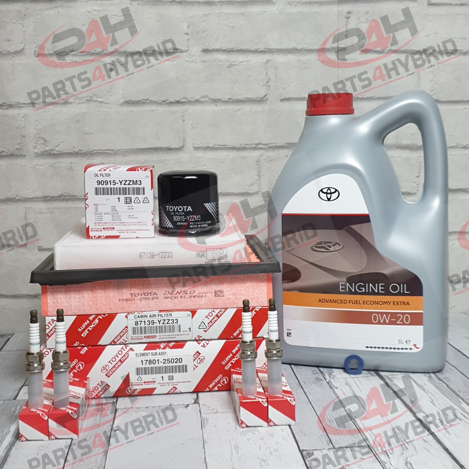 Genuine Toyota Rav4 Service Kit MXAA54 2.0L 2018-22 With Spark Plugs & 0W20 Oil