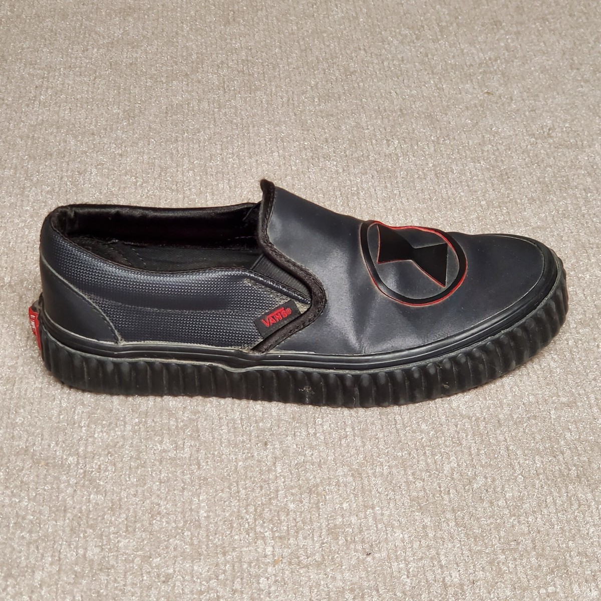 Vans X Marvel Slip On Vans Black Widow Women’s Size Men’s Black