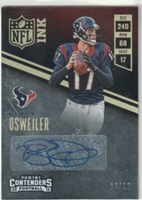 BROCK OSWEILER 2016 PANINI CONTENDERS NFL INK GOLD 4/10 