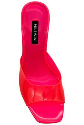 サナヨラ Nine West Women's Zooza Heeled Slide Sandal Neon Pink | eBay