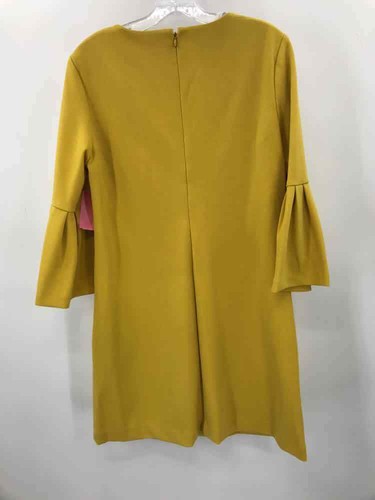 Pre-Owned Donna Morgan Yellow Size 8 Shift Knee Length Long Sleeve Dress - Picture 2 of 3