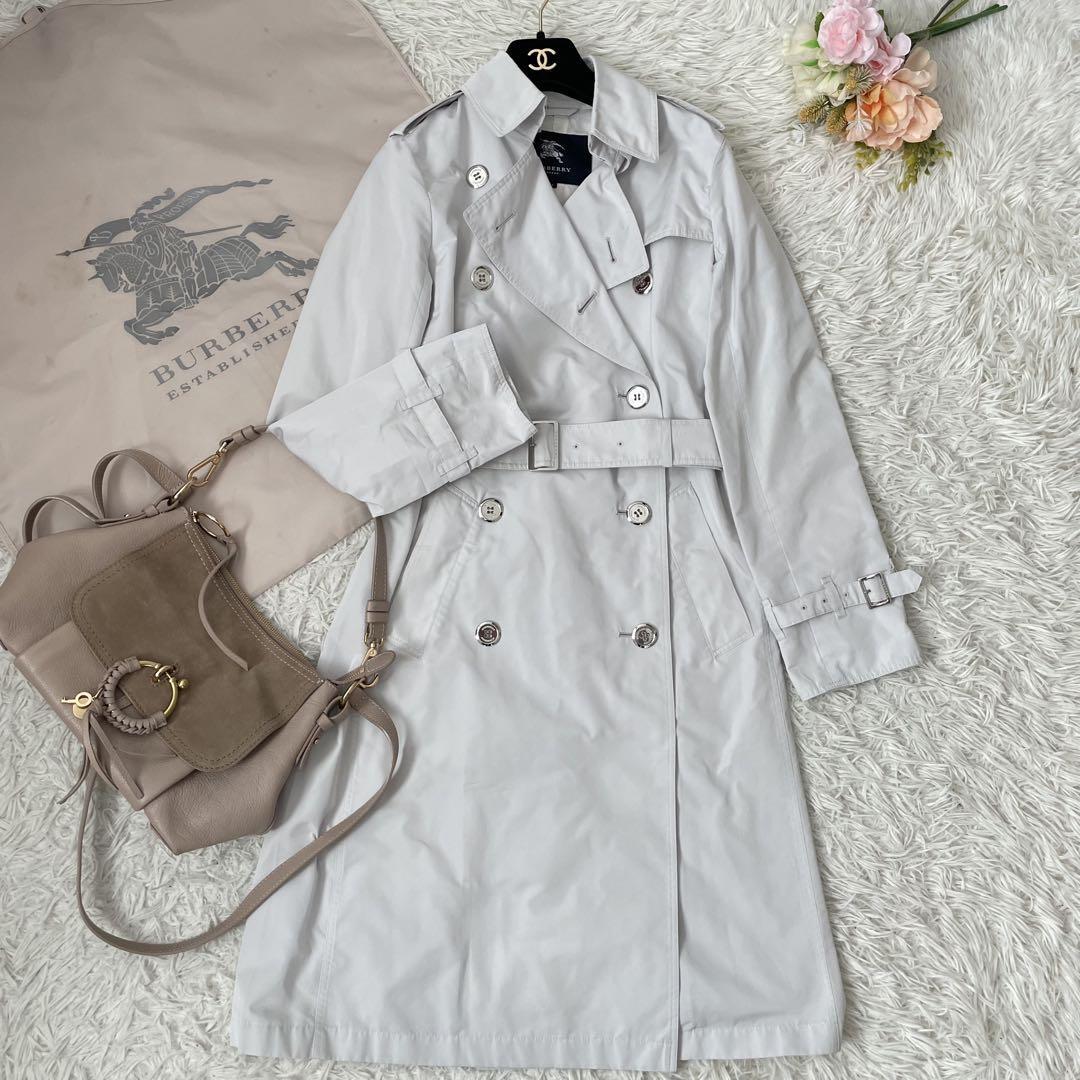 Burberry London Trench Coat White Nylon Size 34 XS/S Unused Stylish Design