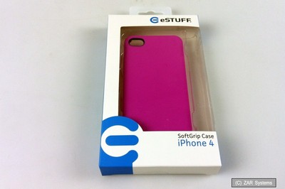 eSTUFF iPhone 4 / 4S SoftGrip Case, Hülle, Hartcase, ES80202, in Pink, Rosa, NEU