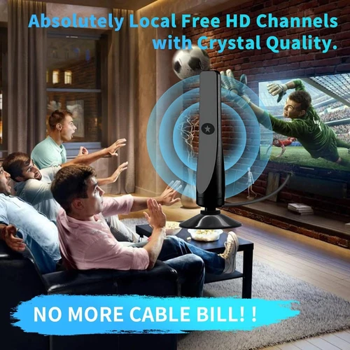 4K Rewave TV-Antenne 2025 - 360° Empfang, Verstärker, Plug & Play, 3.5m Kabel - Bild 8 von 20
