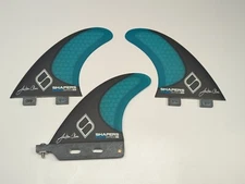 SHAPERS FINS  4.7" Center 5.25" Sides  2+1 fits Fcs longboard surfboard fins New