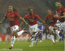 Manchester United Anderson Rio Ferdinand Evra Signed Autograph 8x10 Photo COA