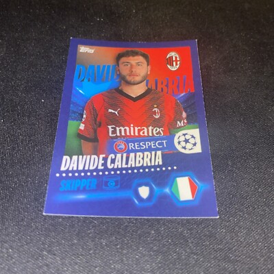 30 Davide Calabria AC Milan Topps Champions League 2023/2024 Sticker Italy