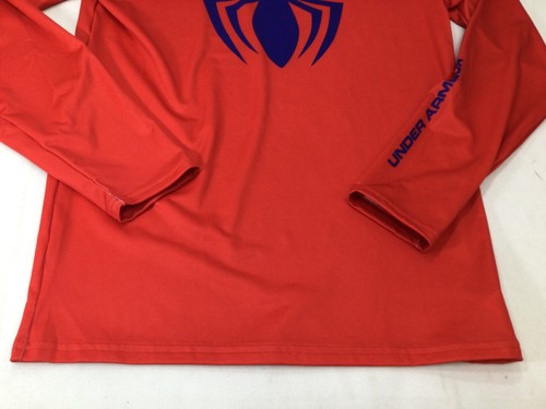 NEW Under Armour Spiderman Long Sleeve Shirt Heat Gear Compression Size XLarge - Picture 2 of 4