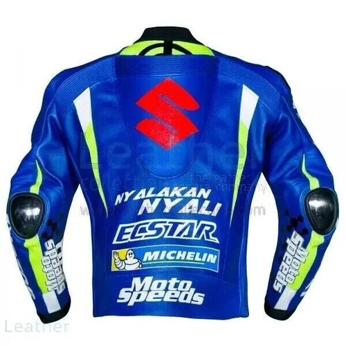 Suzuki Ecstar Motorbike Cowhide Leather Motorcycle Sports Racing Biker Jacket - Bild 2 von 4