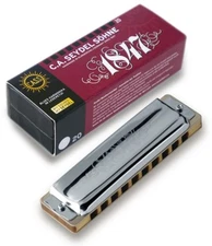 Seydel 1847 Classic Harmonica Steel Reeds-Sealed Wood-Key Choice +Bold Body Low!