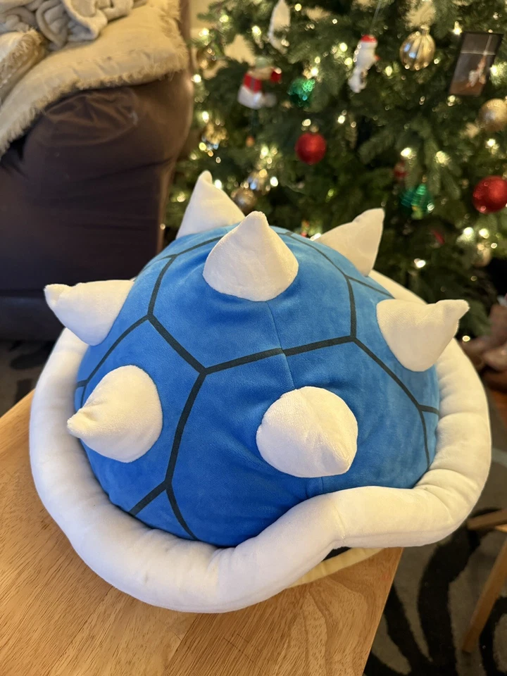 Peluche Nintendo Mario Kart Azul Koopa Spike Shell 15 pulgadas Tomy MochiMochi Club Foto 2 de 4